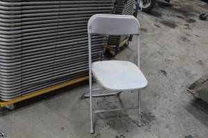 lot 208 image: Lot of (10) MetalPlastic Stackable Folding Chairs