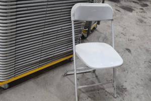 lot 210 image: Lot of (10) MetalPlastic Stackable Folding Chairs