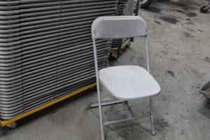 lot 211 image: Lot of (10) MetalPlastic Stackable Folding Chairs