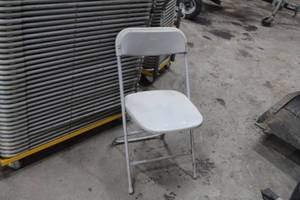 lot 213 image: Lot of (10) MetalPlastic Stackable Folding Chairs