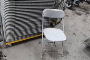lot 217 image: Lot of (10) MetalPlastic Stackable Folding Chairs