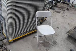 lot 219 image: Lot of (10) MetalPlastic Stackable Folding Chairs
