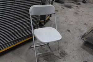 lot 220 image: Lot of (10) MetalPlastic Stackable Folding Chairs