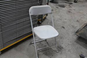 lot 222 image: Lot of (10) MetalPlastic Stackable Folding Chairs