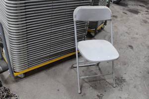 lot 223 image: Lot of (10) MetalPlastic Stackable Folding Chairs