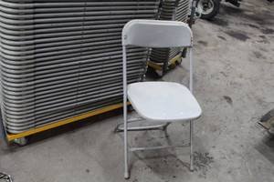 lot 224 image: Lot of (10) MetalPlastic Stackable Folding Chairs