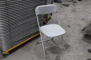 lot 226 image: Lot of (10) MetalPlastic Stackable Folding Chairs
