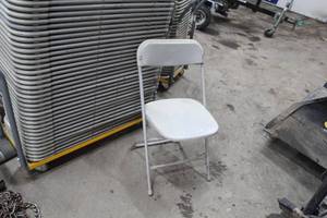 lot 227 image: Lot of (10) MetalPlastic Stackable Folding Chairs