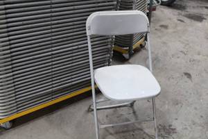 lot 230 image: Lot of (10) MetalPlastic Stackable Folding Chairs