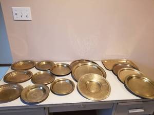 Vintage Brass Tray Lot