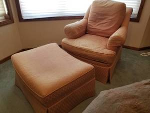Vintage Chair and Ottoman