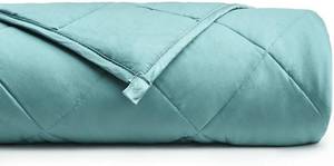 lot 13 image: YnM King Cooling Bamboo Weighted Blanket wPremium Glass Beads