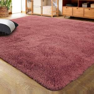 lot 82 image: LOCHAS Ultra Soft Fluffy Indoor Modern Area Rug 5.3x7.5 Feet, Blush
