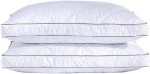 lot 97 image: Goose Feathers and Down Pillow for Sleeping Gusseted Bed Hotel Collection Pillows, King, Set of 2