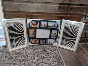 lot 60 image: Letter Board Collage Frame & 2 Modern Frames