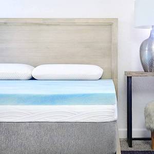 lot 37 image: Sure2Sleep Gel Swirl Memory Foam Mattress Topper 2, King