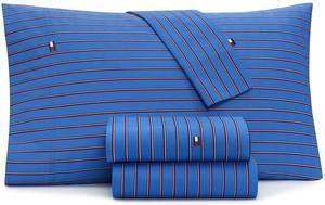 lot 52 image: Tommy Hilfiger Global Stripe Oxford Marina Sheet Set, Queen