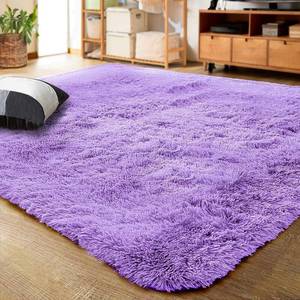 lot 61 image: LOCHAS Ultra Soft Area Rug, 5.3x7.5 Feet, Purple
