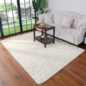 lot 39 image: LOCHAS Ultra Soft Fluffy  Area Rug 5.3x7.5 Feet, White