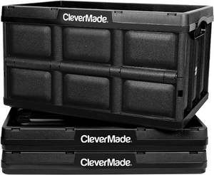 lot 46 image: 3 CleverMade 62L Collapsible Storage Bins, No Lids, Royal Blue