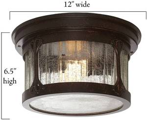 lot 50 image: Designers Fountain-Canyon Lake Two Light Outdoor Flush Mount Light