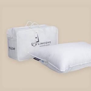 lot 94 image: Lincove Cloud Natural Canadian White Down Luxury Sleeping Pillow