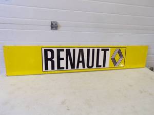 lot 1 image: Rare Vintage Renault Dealership Sign Metal