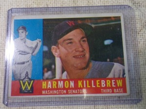 lot 11 image: 1960 Topps Harmen Killebrew Card HOF