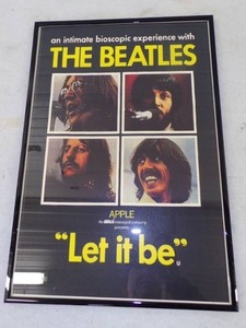 lot 32 image: Framed Let It Be Music Store Poster