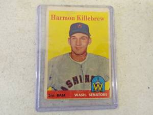 lot 51 image: 1958 Topps Harmon Killebrew Card Washington Senators HOF