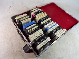 lot 60 image: Case Full of Vintage Rock-n-Roll 8 Track Tapes