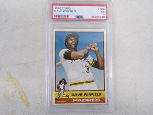 lot 75 image: 1976 Topps Dave Winfield PSA Graded Card