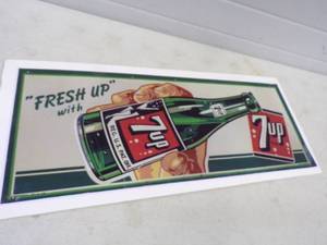 lot 83 image: Fantastic 1948 Reprint 7up wall Hanging