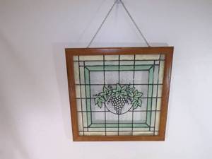 lot 85 image: Hanging Stained Glass WallWindow Dcor
