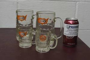 lot 21 image: 2 large 1 baby USA A&W and 1 baby A&W arrow logo Rootbeer mug