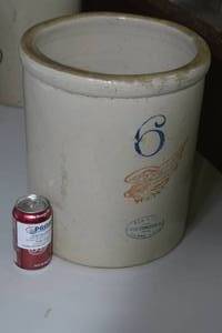 lot 29 image: Red Wing 6 Gallon Stoneware Crock no handles