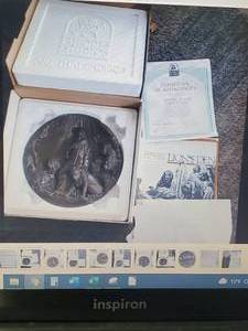 lot 49 image: Bradford Exchange -Treasures of the Dore Bible Merri Roderick plates 1-4 Bronze