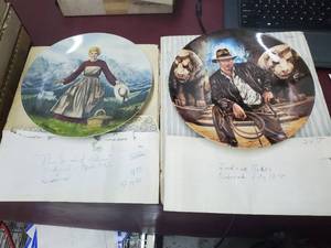 lot 63 image: Bradford Exchange - Sound of Music plate #1 and The Adventures of Indiana Jones #1