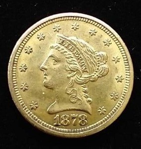 1878-S 2 12 Dollar Gold Coin
