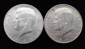 2 90% Silver Kennedy Half Dollars