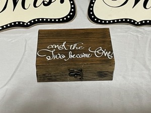 Wedding Reception Mr. and Mrs. Sign and Ring Bearer Box