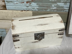Wedding Reception Card box, Wood Sign and Flower Petals