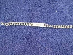 lot 7 image: Stainless Steel Mens Curb Link Pe...