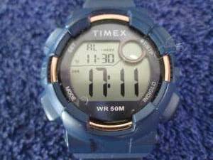 lot 14 image: Timex Unisex Mako DGTL Blue Silicon...