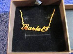 lot 33 image: 14K Gold Over Sterling Silver Perso...