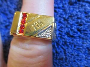 lot 54 image: Mens Goldtone Personalized Birthst...