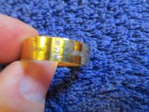 lot 61 image: Mens Goldtone Stainless Steel CZ P...