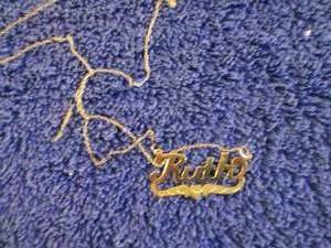lot 74 image: 10K Gold Personalized Script Name N...