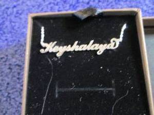 lot 75 image: Sterling Silver Personalized Script...
