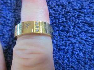 lot 94 image: Mens Goldtone Stainless Steel CZ P...
